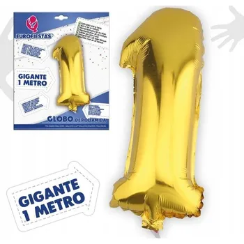 Balónek Zlatý číslicový balónek 1M na narozeniny a oslavy