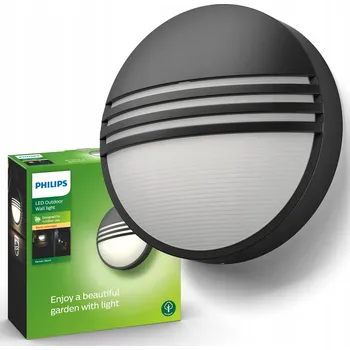 Venkovní osvětlení Venkovní nástěnné svítidlo Philips černé, integrovaný LED zdroj 6 W