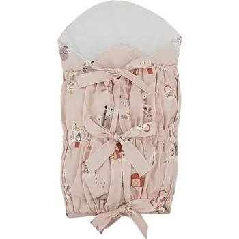 Zavinovačka EKO Zavinovačka šněrovací s kokosovou vyjímatelnou vložkou 75x75 cm My farm Powder pink