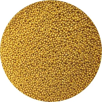 Přisada na vaření a pečení Cukrové perličky metalické zlaté II. 2mm 80g - I LOVE CAKES | Skvělé pro Váš domácí dort