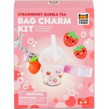 dětská sada na výrobu šperků Tiger Tribe Bag Charm Kit - Strawberry Bubble Tea