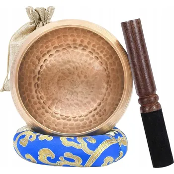 ZPÍVAJÍCÍ TIBETSKÁ MÍSA RUČNĚ KOVANÁ 8CM SADA