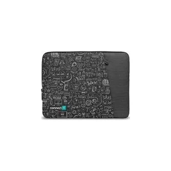 Notebook CONNECT IT Doodle pouzdro pro notebook 13.3", černá (CFF-7013-DD)