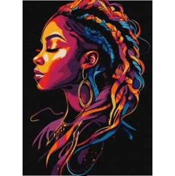 Set školních potřeb Malowanie po numerach -Jaskrawe Włosy 30x40cm