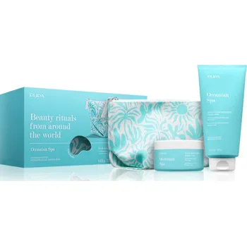 Kosmetická sada PUPA Milano Oceanian SPA PUPA Milano OCEANIAN SPA tělový peeling 250 g + PUPA Milano OCEANIAN SPA sprchové mléko s vyživujícím účinkem 300 ml + PUPA Milano OCEANIAN SPA kosmetická taštička 1 ks kosmetická sada