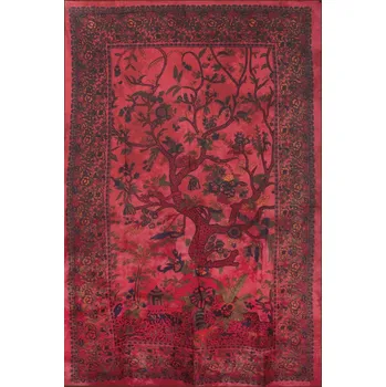 Přehoz na lůžko Mandala malá GARDEN červená