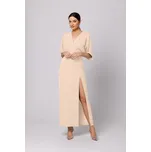 Makover K163 Maxi šaty - krémové