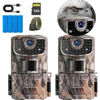 Bezpečnostní kamera LESNÍ KAMERA FOTOPAST 2K FULL HD IR 850NM 26 IR DIOD 36MPX S 32 GB 2KS