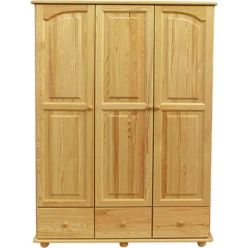 Šatní skříň Skříň 14 - masiv borovice Odstín: Olše