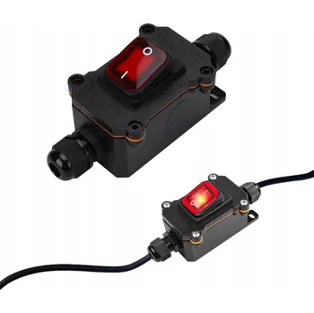 Bezpečnostní kamera VODOTĚSNÝ KOLÉBKOVÝ PŘEPÍNAČ VODOTĚSNÁ KABELOVÁ KRABICE 12V 20A