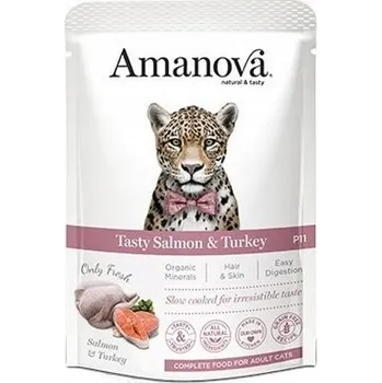 Krmivo pro kočku Amanova Cat Tasty Salmon & Turkey - kapsička s lososem a krůta 85g [P11]