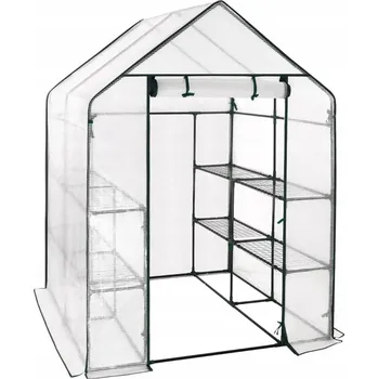 Skleník Zahradní fóliovník VespaGarden Regal - 8 polic, 143x143x195cm - bílý