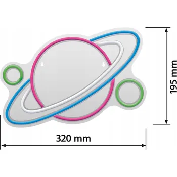 Obraz LED Neon na zeď USB Actis ACS-NEON PLANET – Planetka