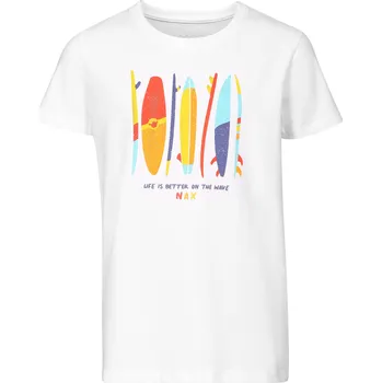 Chlapecké tričko NAX Chlapecké Dětské bavlněné triko nax NAX OMESO white Bílá 104/110 (2994991)