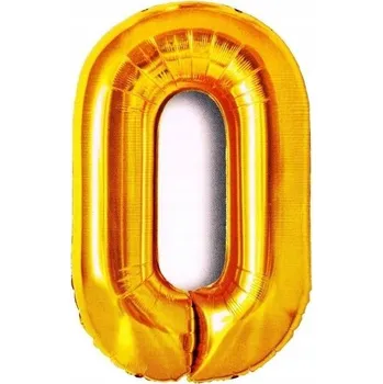 Balónek Fóliový balónek Go-Party bal80 zlatá číslice 0, 81 cm (32")