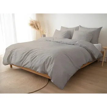 Povlečení Tom Linen Lněné povlečení Šedá Velikost: 140x200, 70x50