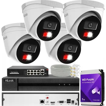 Bezpečnostní kamera Sada pro IP monitoring 4K, venkovní kamery 8MPx HiLook od Hikvision PoE