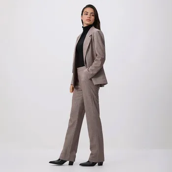 Dámské kalhoty Reserved - Kalhoty s příměsí viskózy - tmavě hnědá - 009HT-89X - 009HT-89X-S