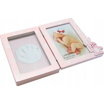 Obraz RÁMEČEK s HLÍNOU dvojitý otisk ručičky + fotografie