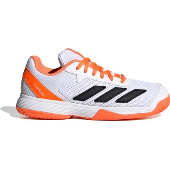 Chlapecké tenisky Dětská tenisová obuv adidas Courtflash Kids Tennis Shoes Lucid Orange/Cyber Met./Ftwr White EUR 35