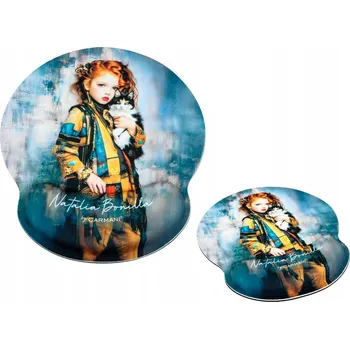 Podložka pod myš PODLOŽKA POD MYŠ S PODUŠKOU PRO ZÁPĚSTÍ ERGONOMICKÁ KOČKY DO KANCELÁŘE