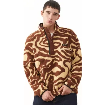 Pánská mikina Columbia Helvetia II Printed Half Snap Fleece M 2098461282 - burro/retromelt S