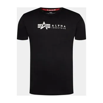 Pánské tričko Alpha Industries Souprava triček Alpha Label T 118534 Černá Regular Fit 3XL