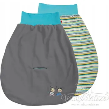 Dětský polospací pytel Sono 0-8 měsíců šedý proužky oboustranný do autosedačky Baby