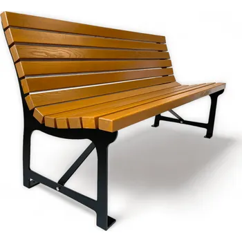 Zahradní lavice PROFIBA Lavička Profiba, AKÁT 180 cm, Bezbarvý olej, RAL 9005 - černá mat