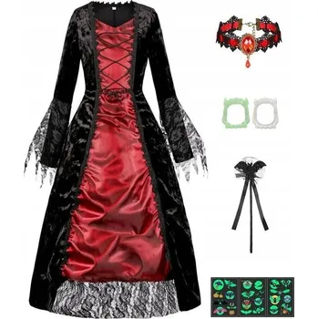 Karnevalový kostým PŘEVLEK kostým Upíří upír + TETOVÁNÍ + 2x ŠTĚNKA 2-3 ROKY