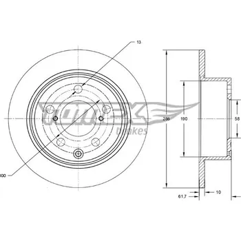 Brzdový kotouč Brzdový kotouč TOMEX Brakes TX 74-15