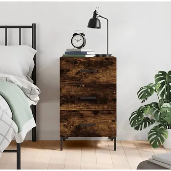 Noční stolek vidaXL Noční stolek 40 x 40 x 66 cm kompozitní dřevo [827666] Barva: kouřový dub