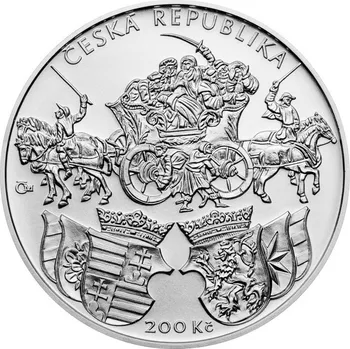 Česká republika. 200 Kč 2018. Vydání Klaudyánovy mapy – první mapy Čech. Běžná kvalita. Bez certifikátu.