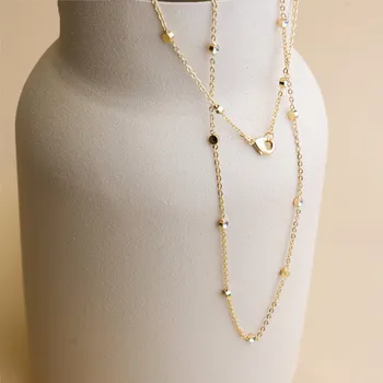 Řetízek Zlatý řetízek se zirkony