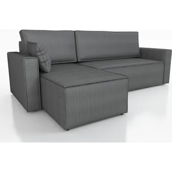 Sedací souprava Rozkládací sedací souprava do L Rubi - tmavě šedá