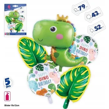 Balónek Zelený Dinosaurus k Narozeninám - Balónek na Oslavu