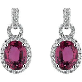 Náušnice Náušnice s turmalínem a diamanty Rose Princess