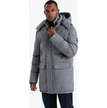 Ombre Clothing Nadčasová prošívaná šedá pánská bunda V1 JALJ