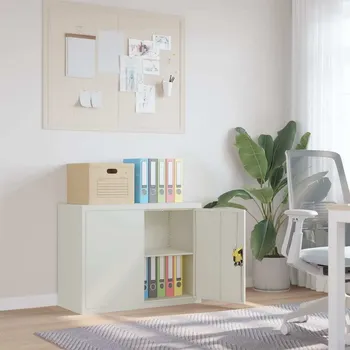 Zásuvkový kontejner vidaXL Kartotéka 90 x 40 x 70 cm ocel [339721] Barva: světle šedá