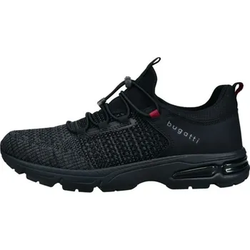 Pánské polobotky Bugatti Pánské černo-šedé extra lehké tenisky 322-AOX60-6900 Velikost: 45