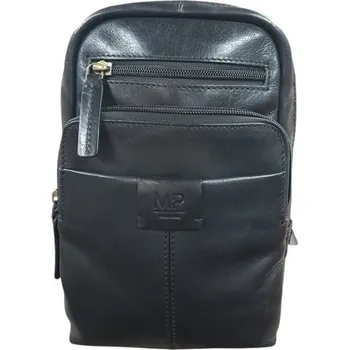 Marta Ponti pánská kožená taška přes hruď černá C240009 PRETO