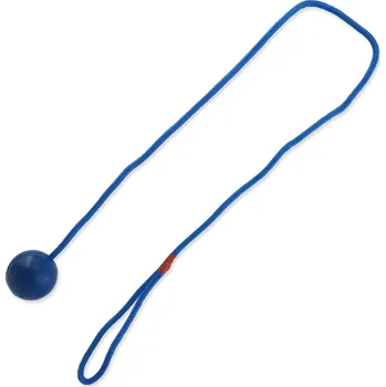 Hračka pro psa Hračka Dog Fantasy míček gumový s provazem mix barev 5x100 cm