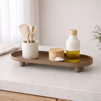 BOLTZE Kovový podnos Manon hnědý