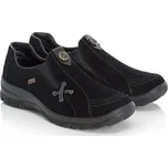 Kožené polobotky Rieker L7171-00 černá