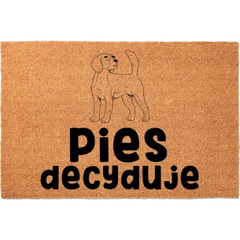 Rohožka KOKOSOVÁ ROHOŽKA PŘED DVEŘE S VTIPNÝM MOTIVEM | TADY ROZHODUJE PES