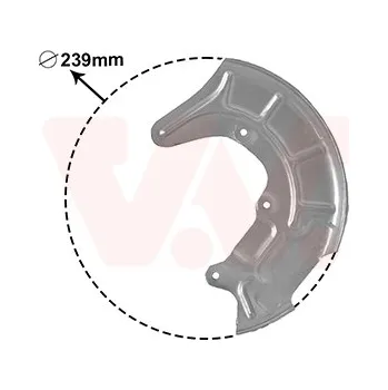 Brzdový kotouč Ochranný plech proti rozstřikování, brzdový kotouč VAN WEZEL 5817371