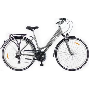 Městské kolo Trekingové kolo Storm Marathon 1.0 Lady, rám 17 palců, kola 28", stříbrné