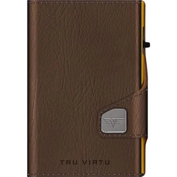 Peněženka Vegan Bamboo peněženka TRU VIRTU CLICK & SLIDE - Brown bark/Gold