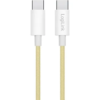 USB hub Logilink USB-C 0.5m opletený žlutý