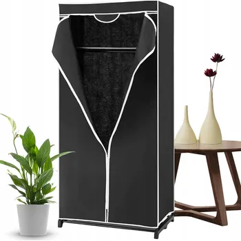 Šatní skříň SKŘÍŇ ČERNÁ VELKÁ SKLÁDACÍ ŠATNÍ SKŘÍŇ NA OBLEČENÍ LOŽNICE OBÝVACÍHO POKOJE